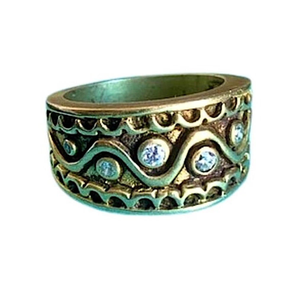 JJ Marco Vintage 90's Sterling Wide Band Ring